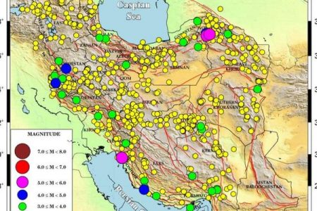 ایران در اردیبهشت‌ ۱۴۰۰ چند بار لرزید؟