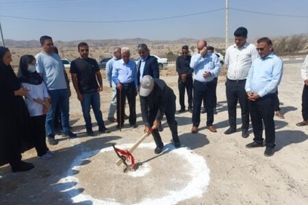 آیین کلنگ‌زنی خانه بهداشت چاه‌ماخور شهرستان خمیر برگزار شد